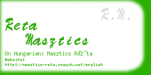 reta masztics business card